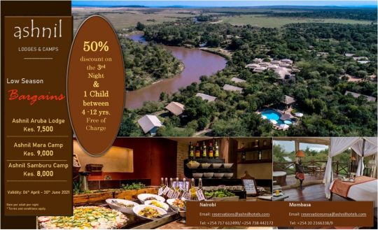 Kenya Safari Low Season with Ashnil Hotels & Lodges