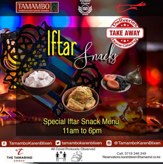 Iftar Tamambo Snack Menu