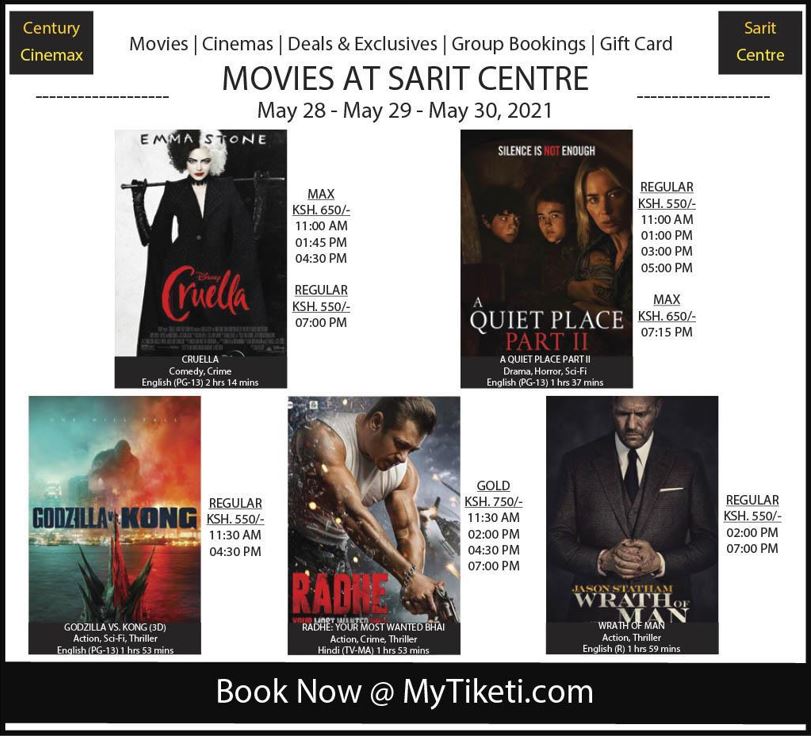 Century Cinemax Sarit Centre Week 21 Lineup