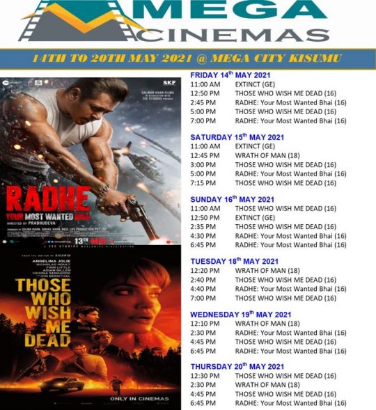 Mega Cinema Kisumu Week 19 Lineup - New Release Those Who Wish Me Dead