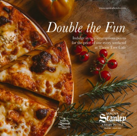 Enjoy 2 Pizzas For The Price Of 1 At Sarova Stanley