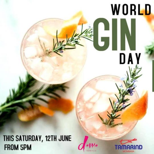 Join Us in Celebrating World Gin Day at Tamarind Mombasa this Saturday