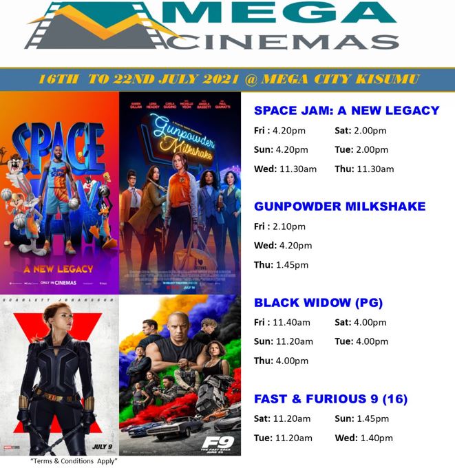 Mega Cinema Kisumu Week 28 Lineup