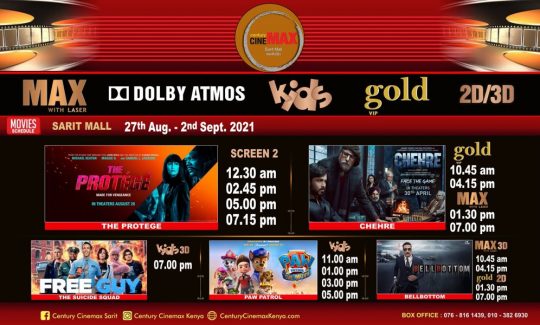 Century Cinemax Sarit Centre Movie Line Up Week 34