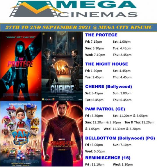 Mega Cinema Kisumu Week 34 Lineup