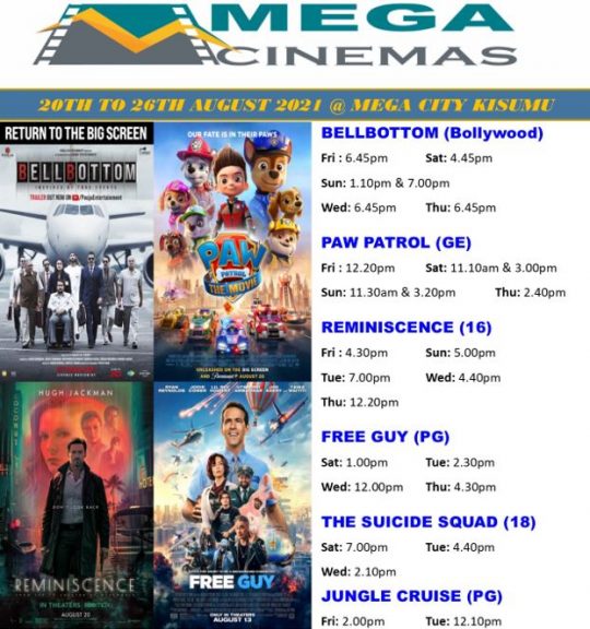 Mega Cinema Kisumu Week 33 Lineup