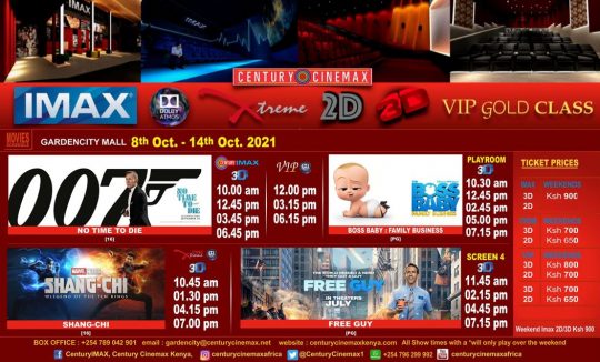 Century Cinemax Garden City Line Up Week 40