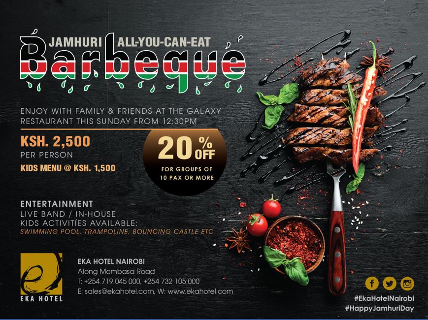 Jamhuri Day All You Can Eat Barbeque At Eka Hotel