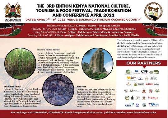 Join Us For The Kenya National Culture, Tourism & Food Festival, Trade Exhibition & Conference