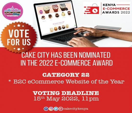 We Are Glad To Announce That Cake City Has Been Nominated In The 2022 E-Commerce Award - B2C E-Commerce Website Of The Year