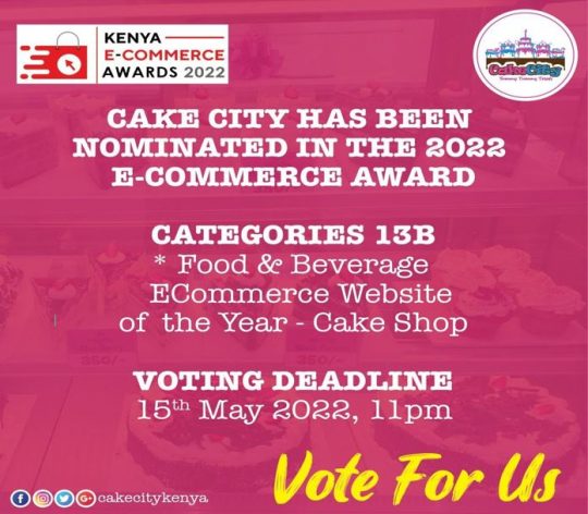 Cake City Has Been Nominated In The 2022 E-Commerce Award - Food & Beverage E-Commerce Website of the year