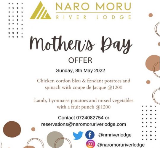 Enjoy This Years Mother's Day With Our Offer At Naro Moru