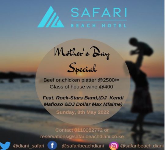 Treat Your Mother With Our Mother's Day Special Offer At Safari Beach Hotel