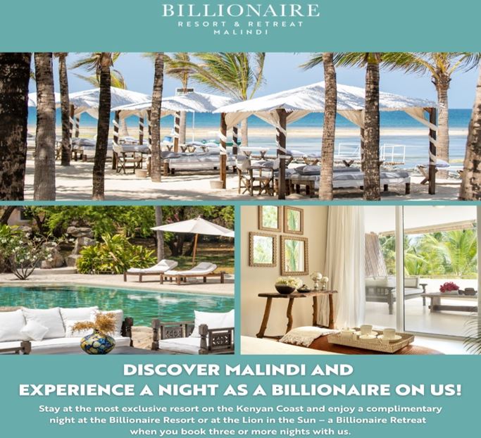 Discover Malindi & Experience A Night As A Billionaire On Us - Billionaire Resort & Retreat