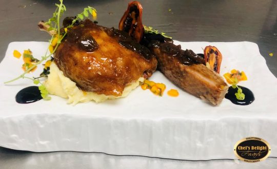 Chefs Delight Chef Wayne Crispy Roast Duck With Whiskey Marmalade Sauce