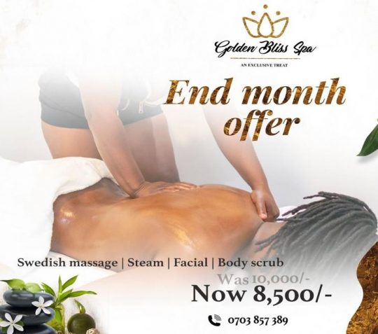 Don't Miss Out On Our End Month Offer At Golden Bliss Spa