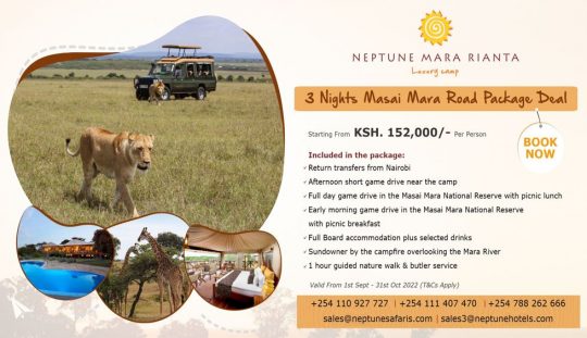 Enjoy A Wonderful Safari Vacation In The Wild With Our Road Package Deal At Neptune Mara Rianta