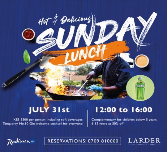 Delight In Our Hot & Delicious Sunday Lunch At The Larder Restaurant, Radisson Blu